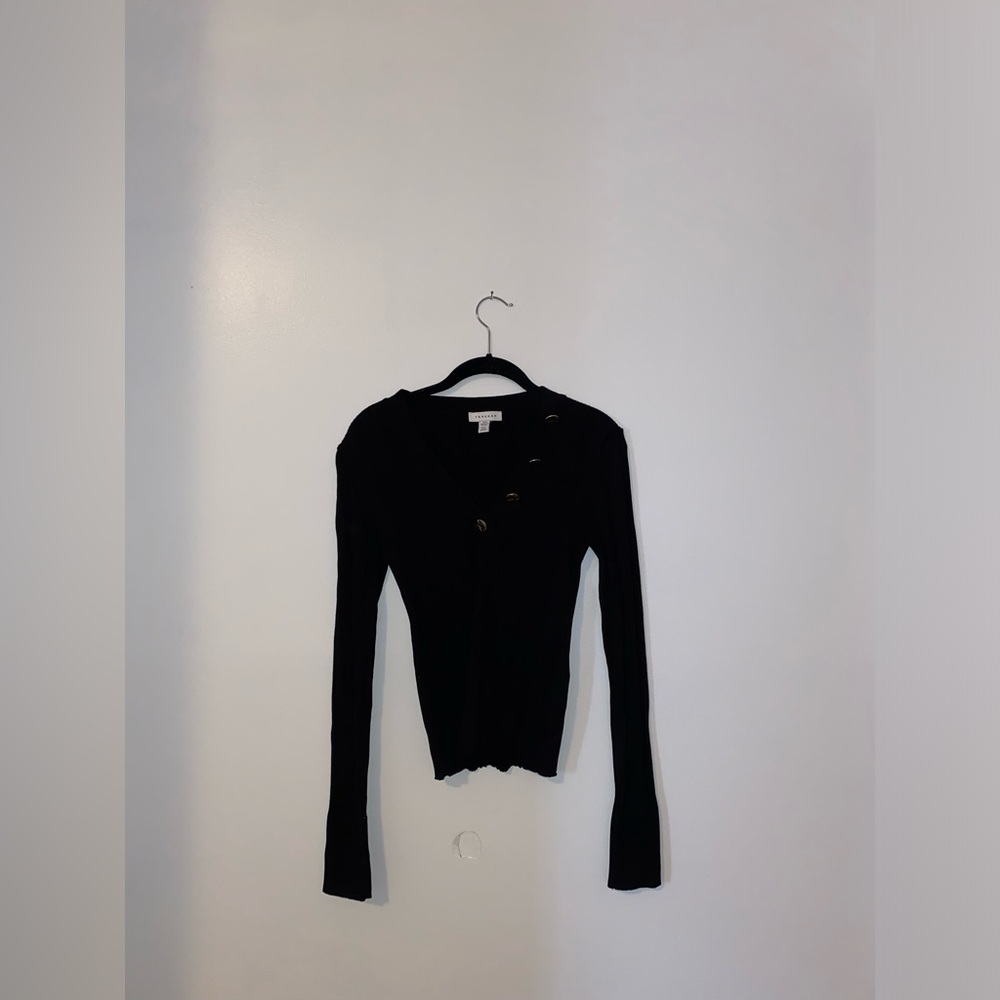 Black ribbed long sleeve